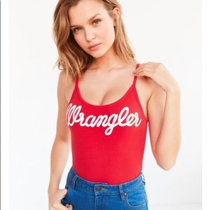 Urban Outfitters Wrangler Red Bodysuit NWOT Size M